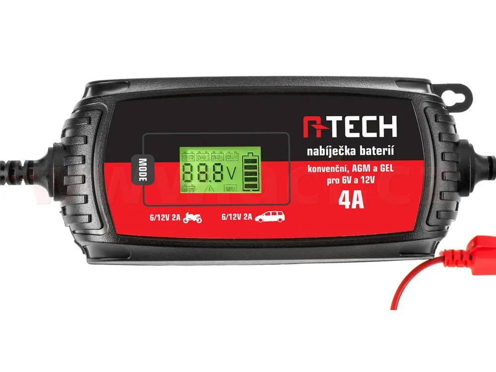 nabíječka A-TECH 6/12 V, 3-120 Ah, 4 A - Koupit online