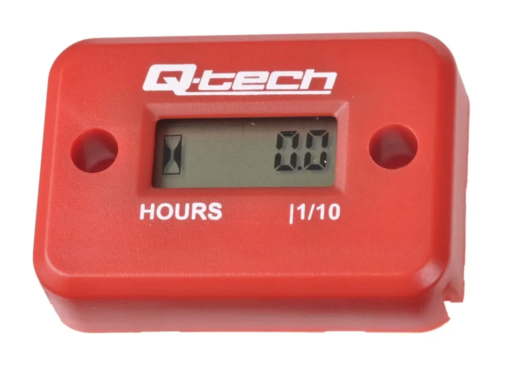 měřič motohodin, Q-TECH (červený) - Slevy