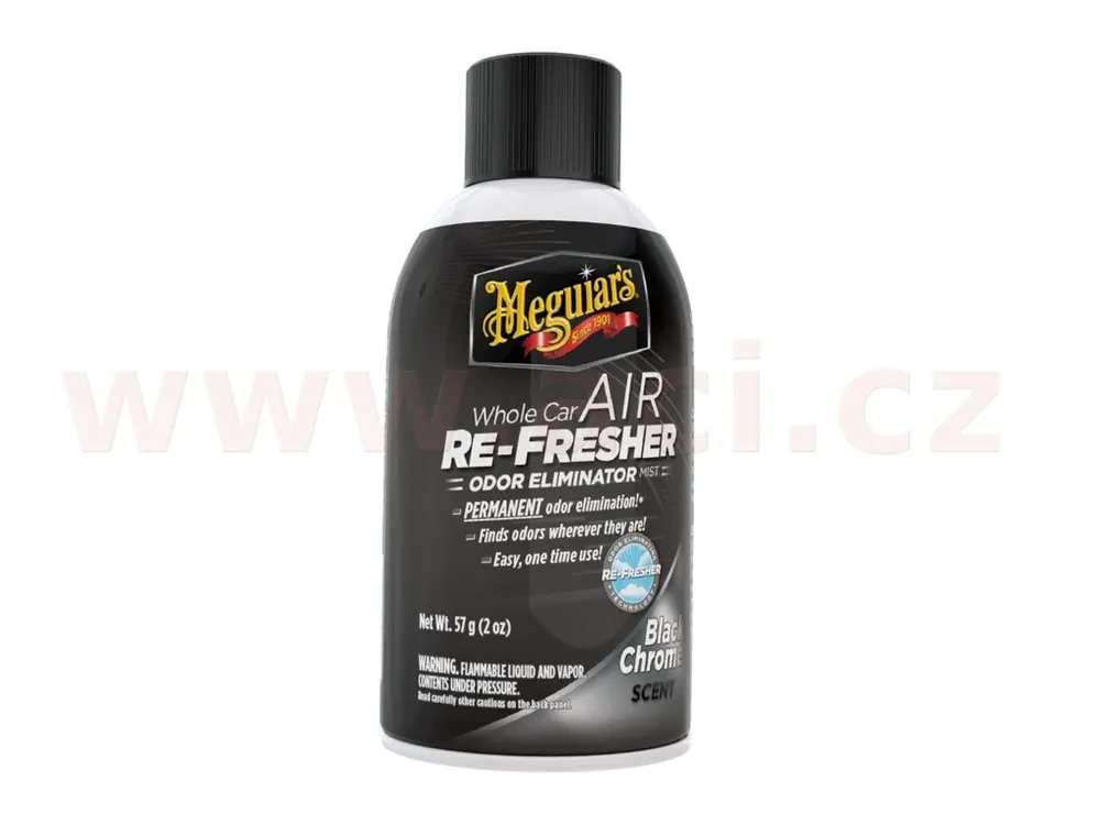 Novinka - MEGUIARS Air Re-Fresher Odor Eliminator - dezinfekce interiéru vozidla (vůně Black Chrome) 71 g