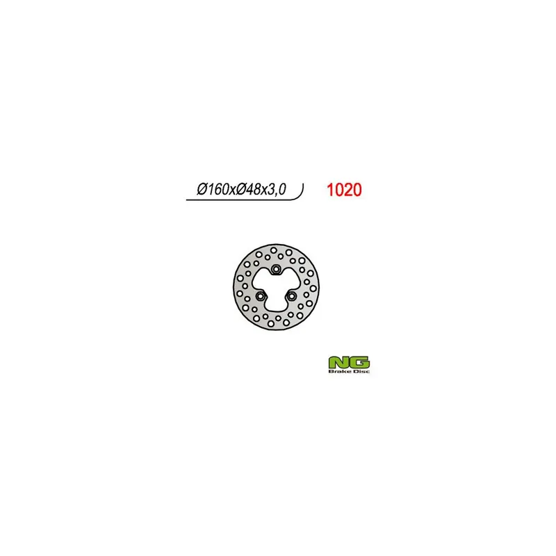 Rychle mizí | Přední brzdový kotouč SUZUKI LTR 450 (06-12) (160x48x3) (3X10,5MM), NG