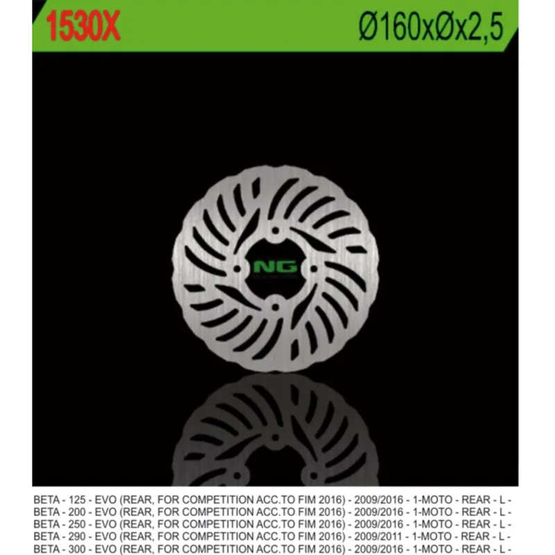Expresní doručení | NG zadní brzdový kotouč BETA EVO 125/200/250/290/300 09-17 (160MM) WAVE