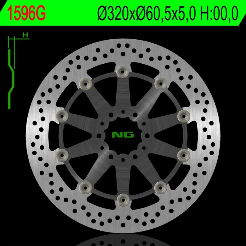Novinka v nabídce - NG přední brzdový kotouč KTM DUKE 390 / ABS ‘17, RC 250 / 390 / ABS ‘17 (320X60,5X5,0MM) ALU střed
