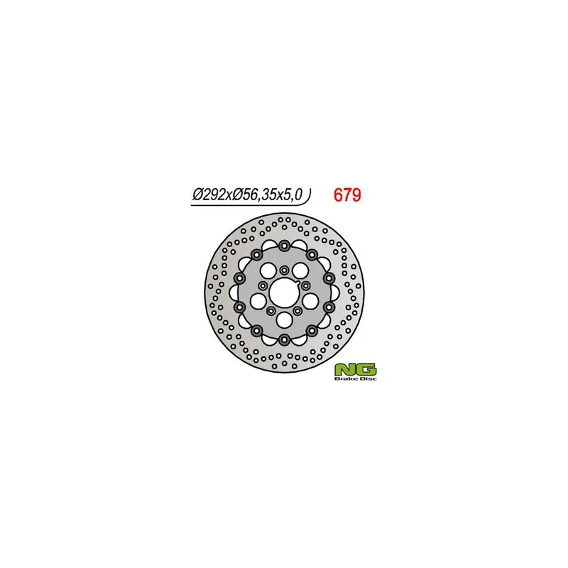 Nejlepší cena | NG přední brzdový kotouč HARLEY-DAVIDSON 883/1200/1340/1450/1584/1690/1802 plovoucí (292x56,3x5) (5x8,5mm)
