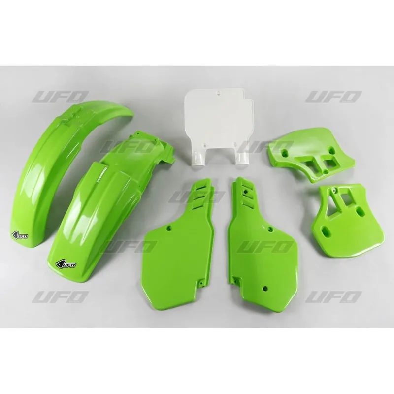 Akční cena - UFO sada plastů KAWASAKI KX 500 ‘93-‘95 (zelená/bílá)