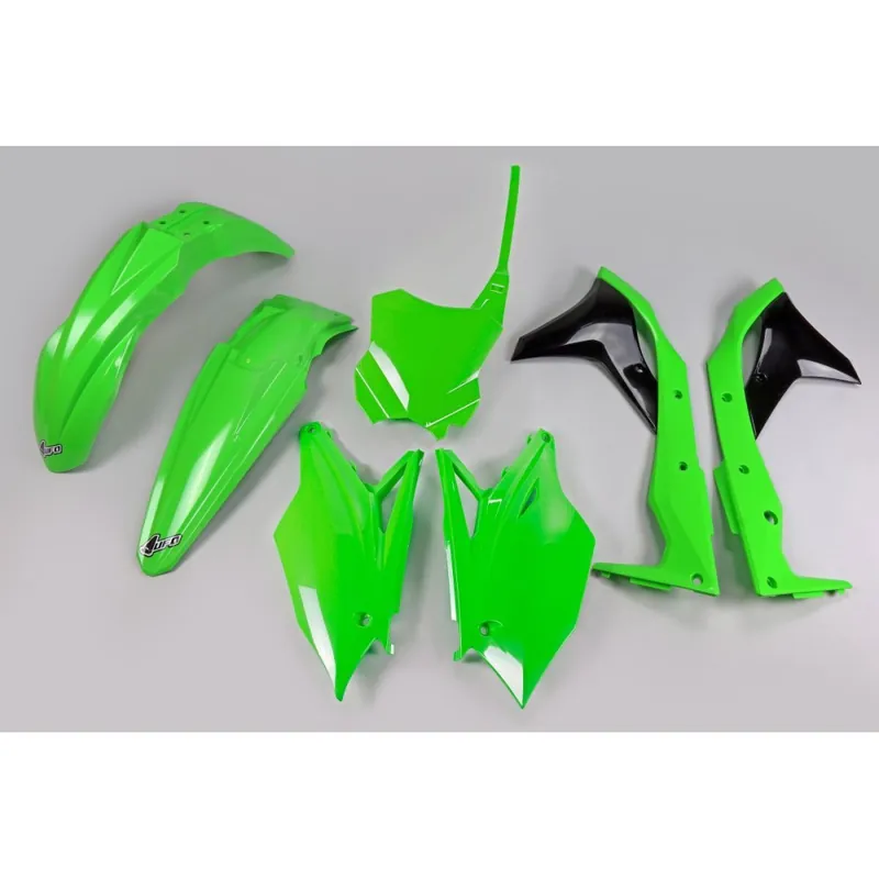 UFO sada plastů KAWASAKI KXF 250 ‘18-‘20 (zelená/černá) | Profesionální kvalita