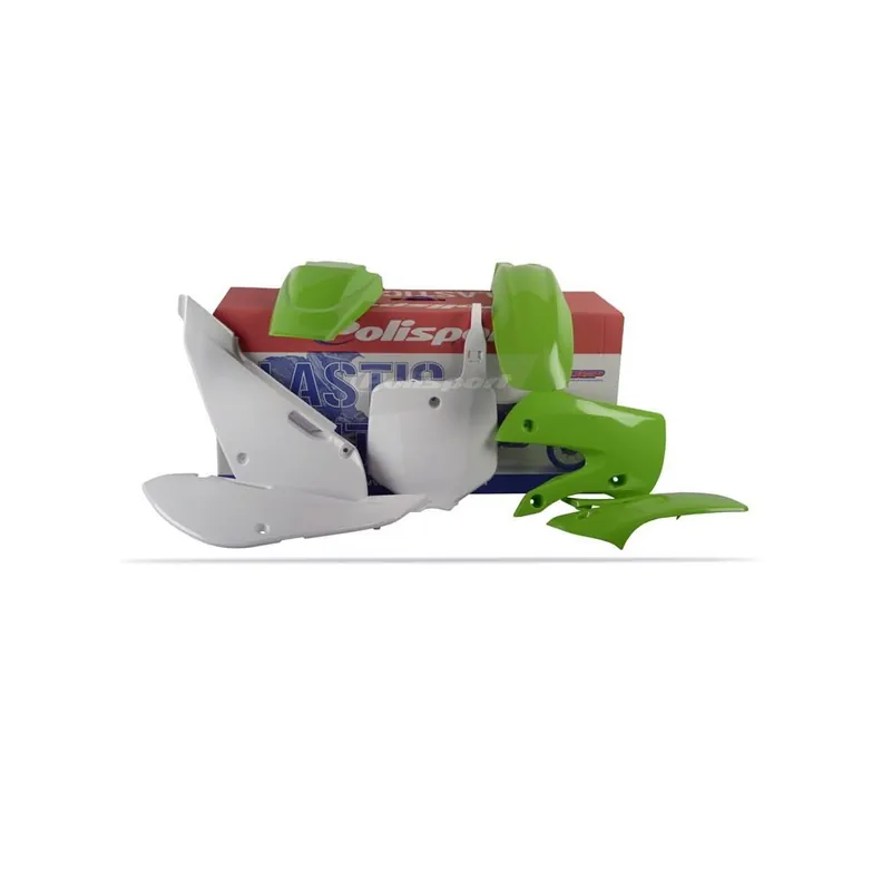 Bezpečná platba | Sada plastů KAWASAKI KX 65 ‘00-‘24 (zelená/bílá), POLISPORT