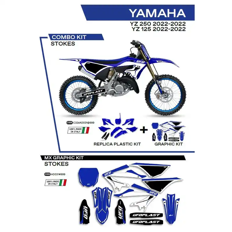 Jen pár kusů - UFO sada plastů a komplet polepy YAMAHA YZ 125/250 ‘22