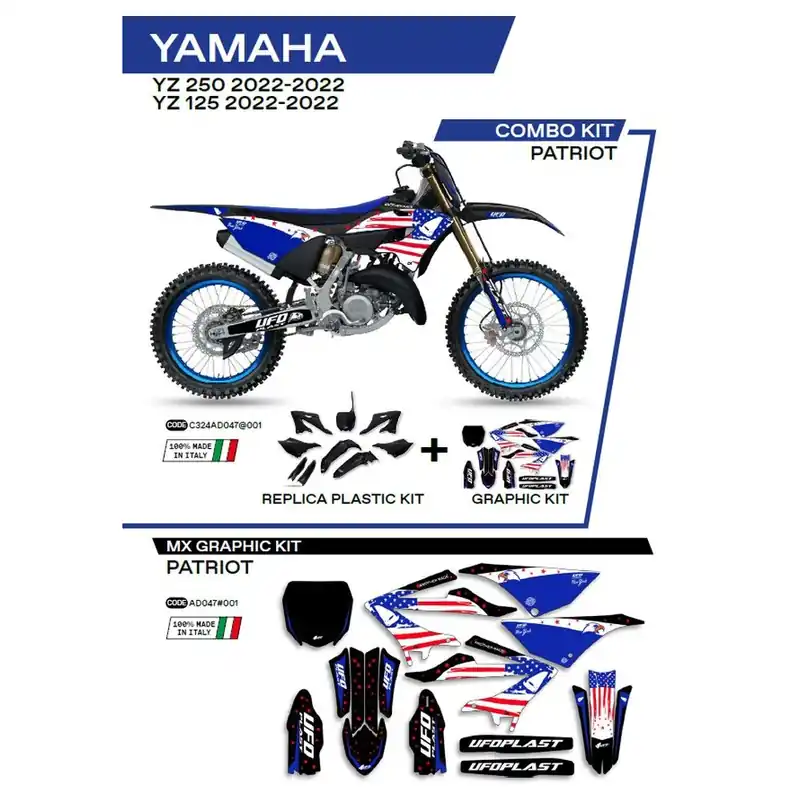 UFO sada plastů a komplet polepy YAMAHA YZ 125/250 ‘22 | Snadný nákup
