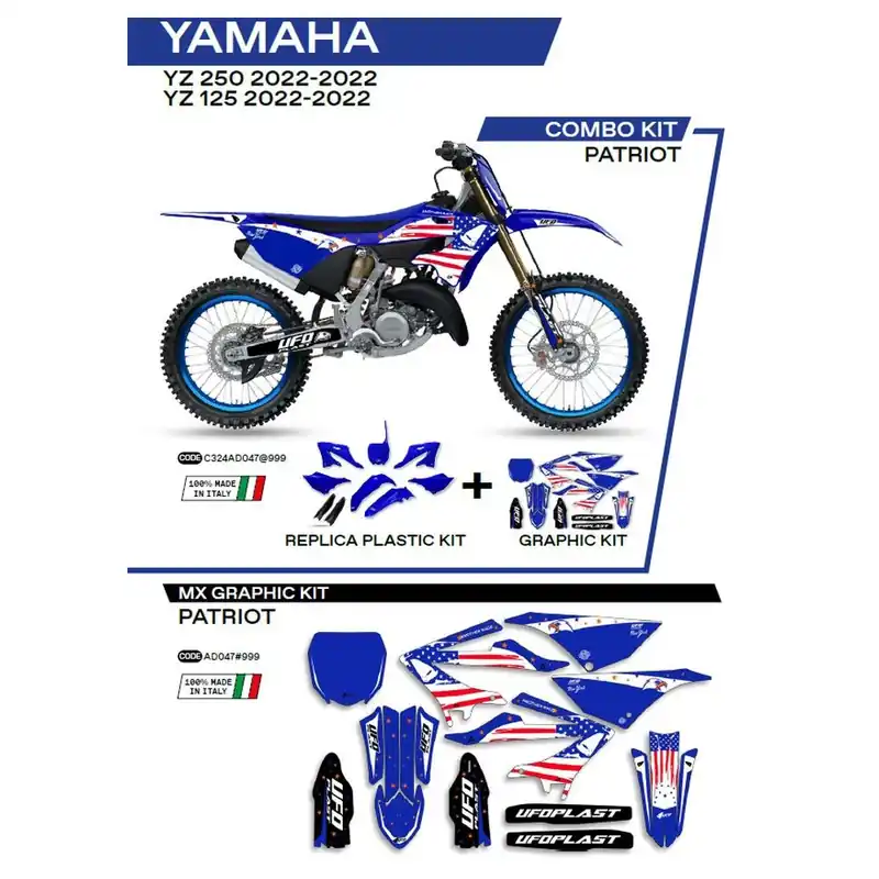 UFO sada plastů a komplet polepy YAMAHA YZ 125/250 ‘22 - Objednejte nyní