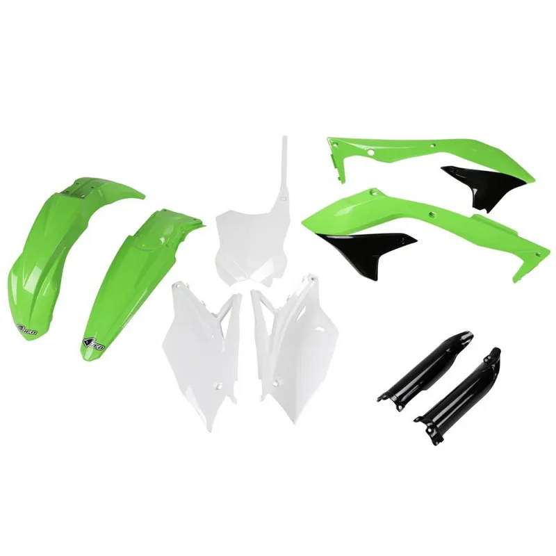 Prodejní hit | UFO sada plastů KAWASAKI KXF 450 ‘16-‘17 (zelená/bílá/černá)