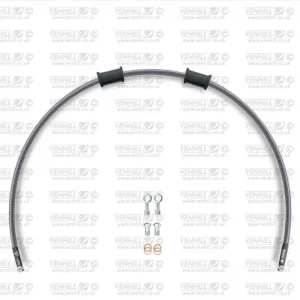Špičkový produkt | Hadice zadní brzdy Venhill POWERHOSEPLUS SUZ-11012R (1 hadice v sadě) Průhledné hadice, chromové koncovky pro SUZUKI GSX-R 1100 1990