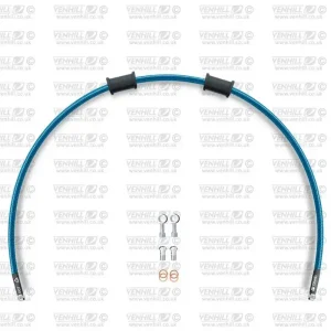 Hadice zadní brzdy Venhill POWERHOSEPLUS KAW-5017R-TB (1 hadice v sadě) průhledně modré hadice, chromové koncovky - Pořiďte si nyní