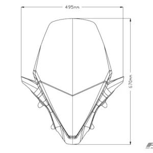 Plexi štít PUIG V-TECH LINE TOURING 20637F tmavá kouřová - Doprodej zásob