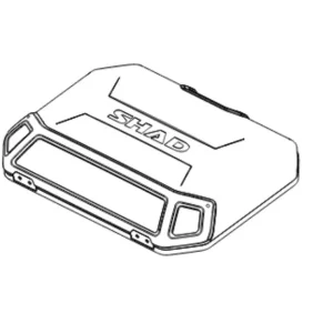 Kryt kufru SHAD TERRA 203163R hliník (side case) - Ušetřete více
