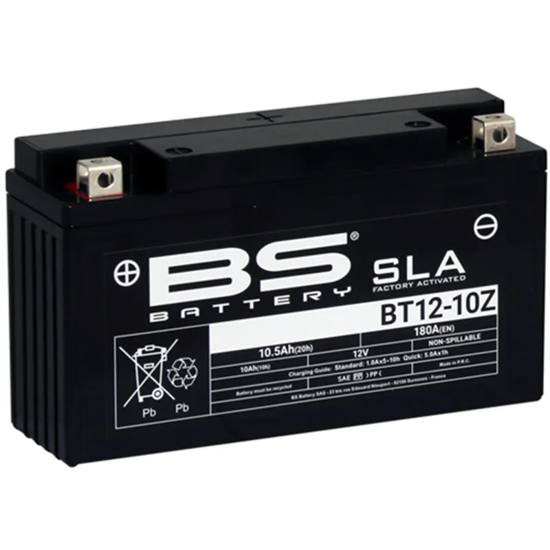 Továrně aktivovaná motocyklová baterie BS-BATTERY BT12-10Z (FA) - Špičková kvalita