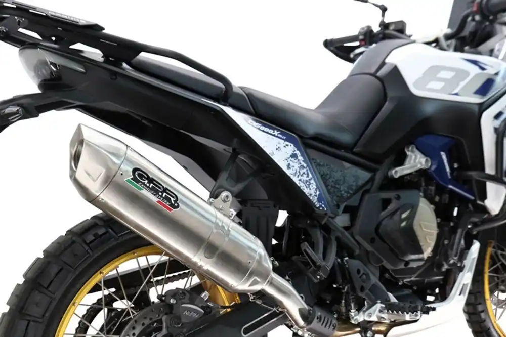 Koncovka výfuku Slip-on GPR FURORE-X ACCIAIO INOX VO.9.FUXIO Broušená nerezová ocel pro VOGE 800 Rally 2025-2026, VOGE DS 800 X RALLY 2025-2026 - Špičková kvalita