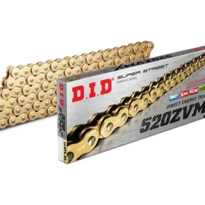 Velmi populární - Řetězová sada D.I.D Chain - zlatý řetěz 520 ZVM-X, X-kroužek, kolečko JT pogumované, rozeta JT pro APRILIA Pegaso 650 1998-2004