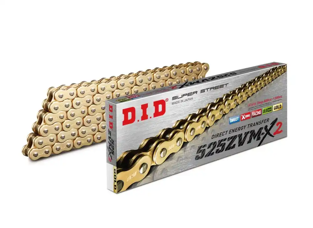 Připraveno k odeslání | Řetězová sada D.I.D Chain - zlatý řetěz 525 ZVM-X, X-kroužek, kolečko JT pogumované, rozeta JT pro HONDA CB 500 / S 1994-2003