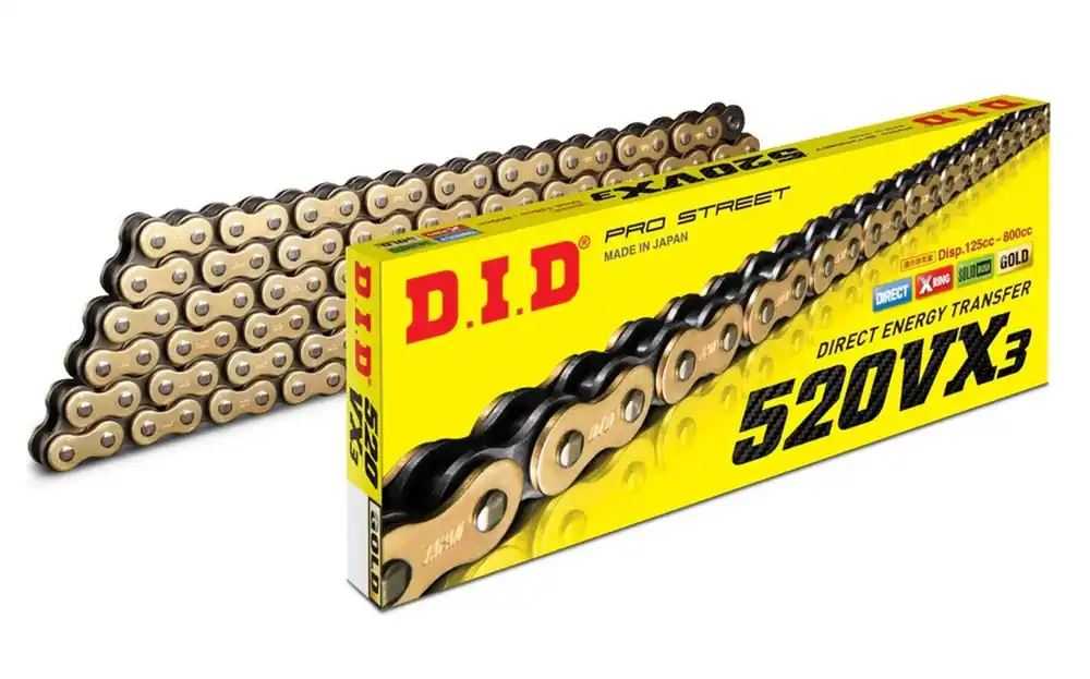 Řetězová sada D.I.D Chain - zlatý řetěz 520 VX, X-kroužek, kolečko SUPERSPROX, hliníková rozeta SUPERSPROX pro HONDA CR 500 R 1992-2001 | Kvalitní produkt