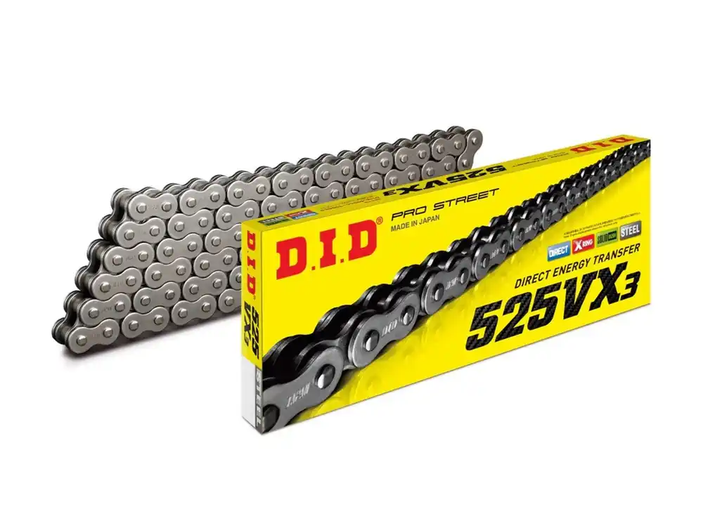 Objednejte nyní | Řetězová sada D.I.D Chain - stříbrný řetěz 525 VX, X-kroužek, kolečko JT pogumované, rozeta JT pro HONDA XL 600 V Transalp 1988-1990