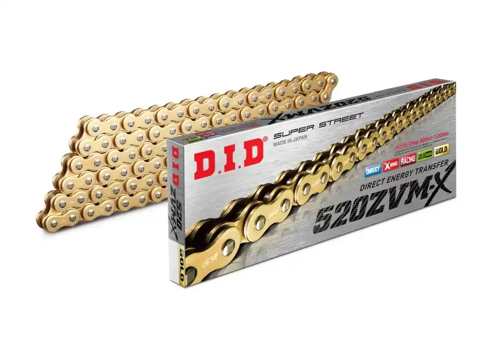 Řetězová sada D.I.D Chain - zlatý řetěz 520 ZVM-X, X-kroužek, kolečko JT, rozeta JT pro HUSABERG FC 400 1996-1999 | Skvělé hodnocení