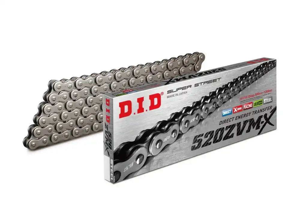 Řetězová sada D.I.D Chain - stříbrný řetěz 520 ZVM-X, X-kroužek, kolečko JT, rozeta JT pro HUSQVARNA TC 510 ( | Cenový hit