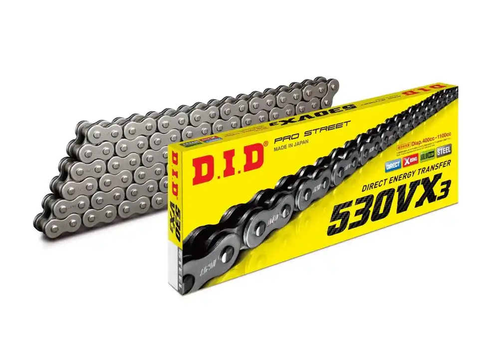 Jen tento týden - Řetězová sada D.I.D Chain - stříbrný řetěz 530 VX, X-kroužek, kolečko JT pogumované, rozeta JT pro SUZUKI GSX 600 F 1998-2006