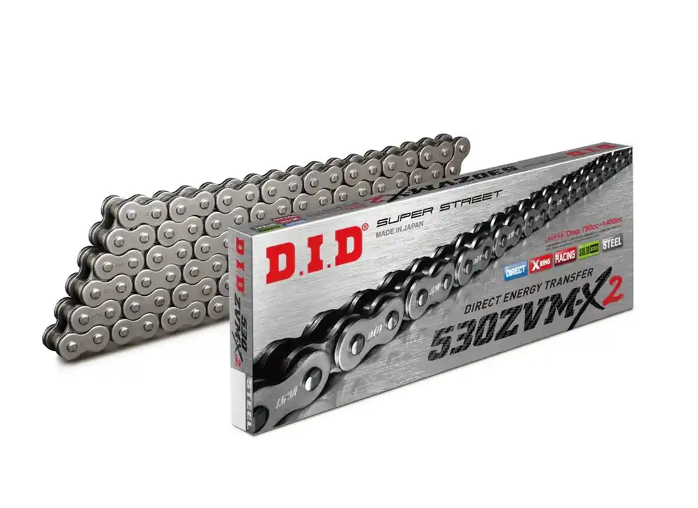 Řetězová sada D.I.D Chain - stříbrný řetěz 530 ZVM-X, X-kroužek, kolečko JT pogumované, rozeta JT pro YAMAHA FZS 1000 Fazer 2001-2005 - Skvělá nabídka
