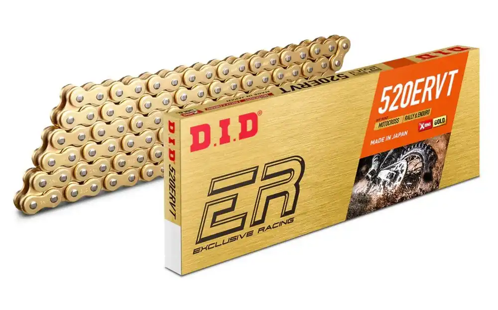 Řetězová sada D.I.D Chain - zlatý řetěz 520 ERVT, X-kroužek, kolečko JT, rozeta JT pro HONDA CRF 250 R 2022-2025 | Top produkt
