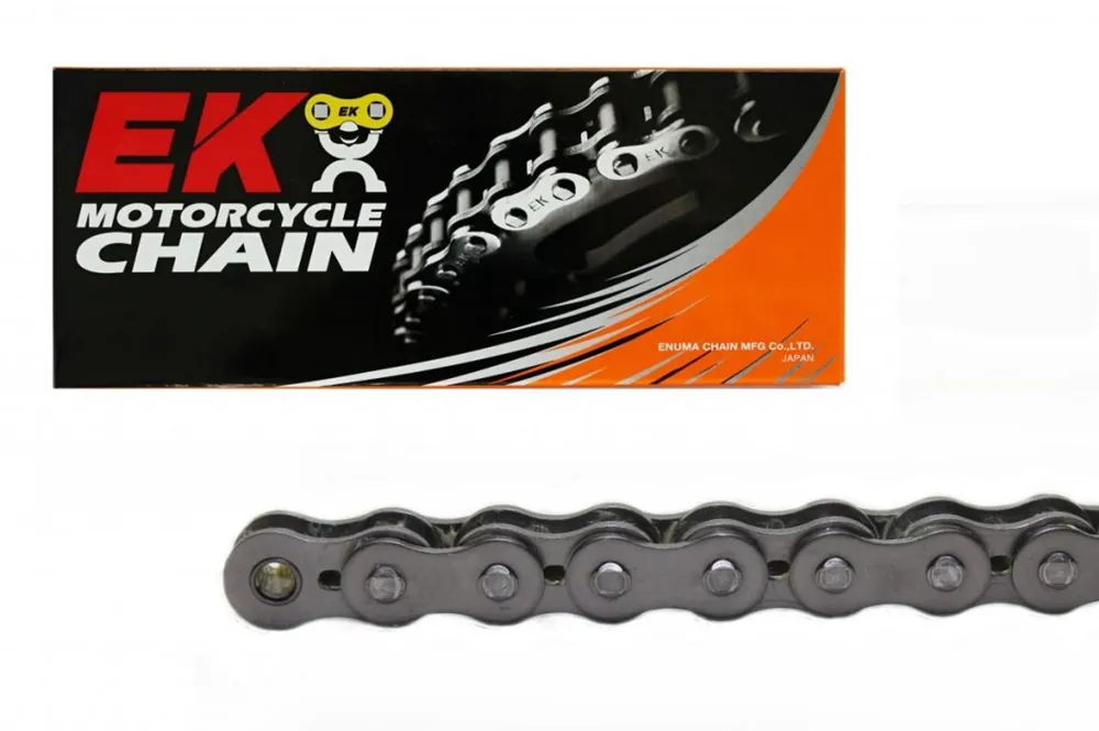 Premium - Řetězová sada EK - stříbrný řetěz 420 DEH, netěsněný, kolečko JT, rozeta JT pro KAWASAKI KX 100 1997