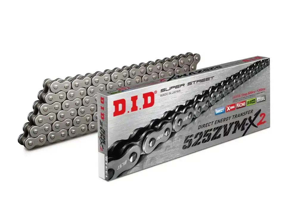 Doporučujeme | Řetězová sada D.I.D Chain - stříbrný řetěz 525 ZVM-X, X-kroužek, kolečko JT pogumované, rozeta JT pro DUCATI Multistrada 950 / S 2017-2021