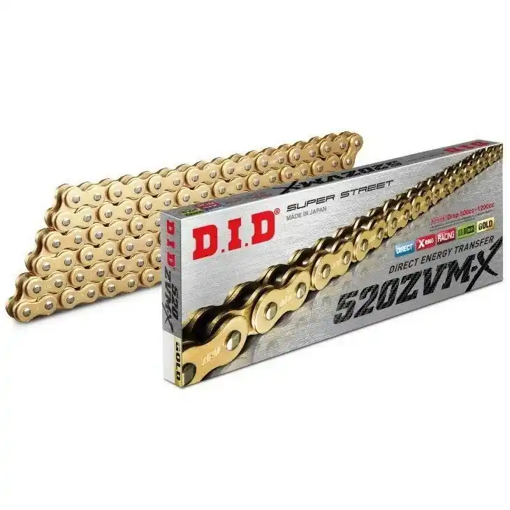 450MT Řetěz D.I.D 520 ZVM‑X zlatý - Vysoká kvalita